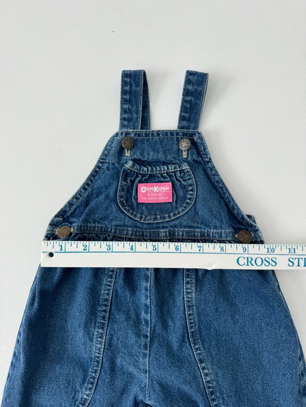 Vintage OshKosh Denim Overalls Baby 18M Classic 90s Style Vestbak